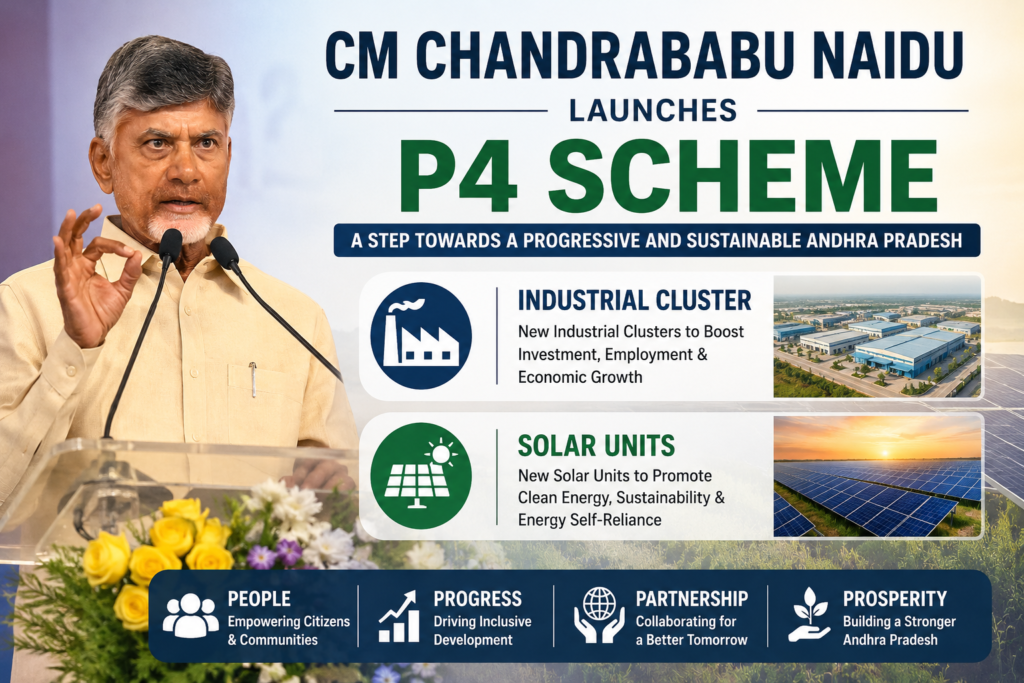 CM Chandrababu Naidu Launches P4 Scheme, Announces Industrial Cluster & Solar Units
